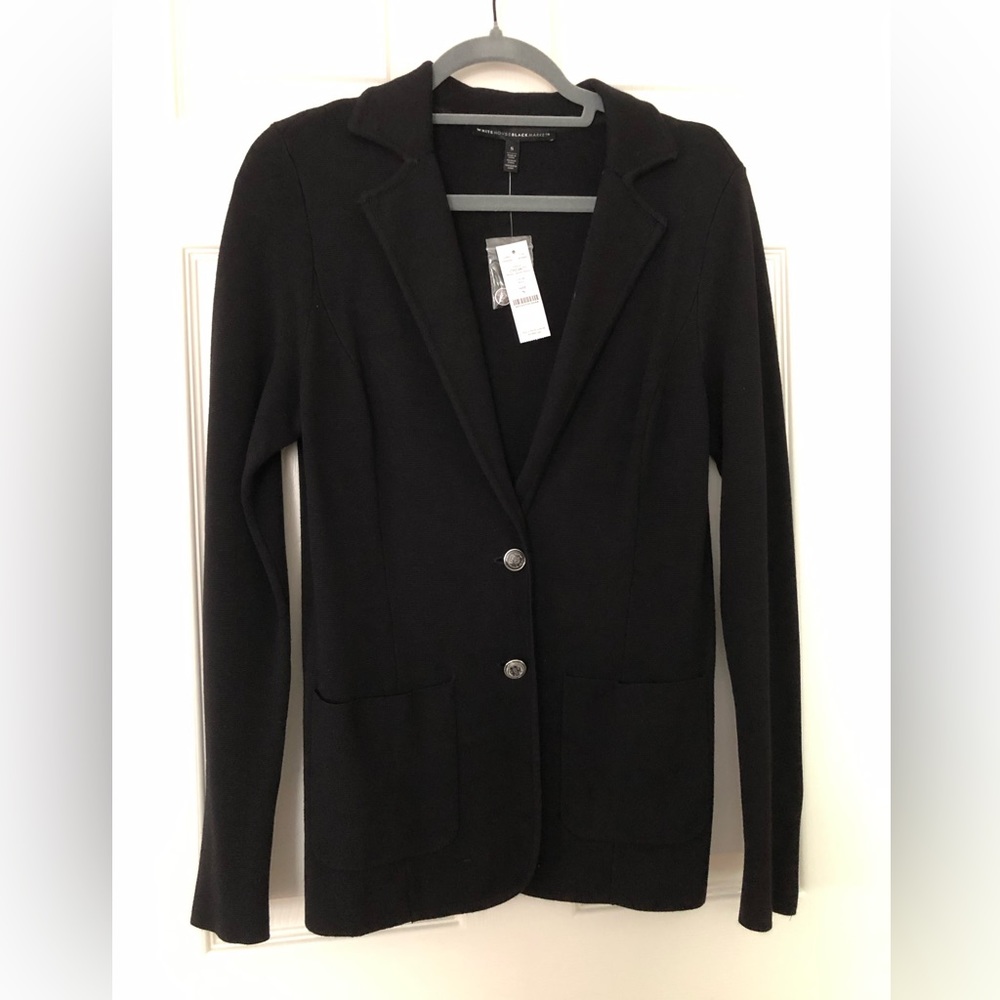 Black WHBM Milano Sweater Blazer - Size Small - NEW